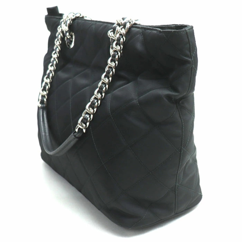 Prada quilted bag black tote chain